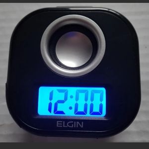 Elgin Digital Alarm Clock With Aux Cord And Speaker (Battery Operated, 2019)